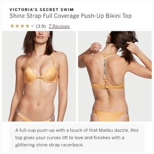 Victoria's secret shine strap full coverage push up bikini top 38C